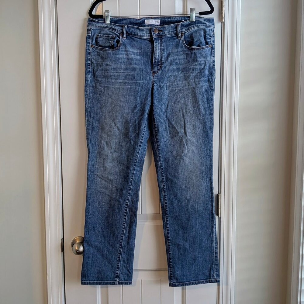 LOFT Size 14 Women's Straight Leg Denim Jeans